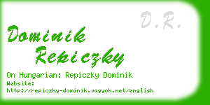dominik repiczky business card